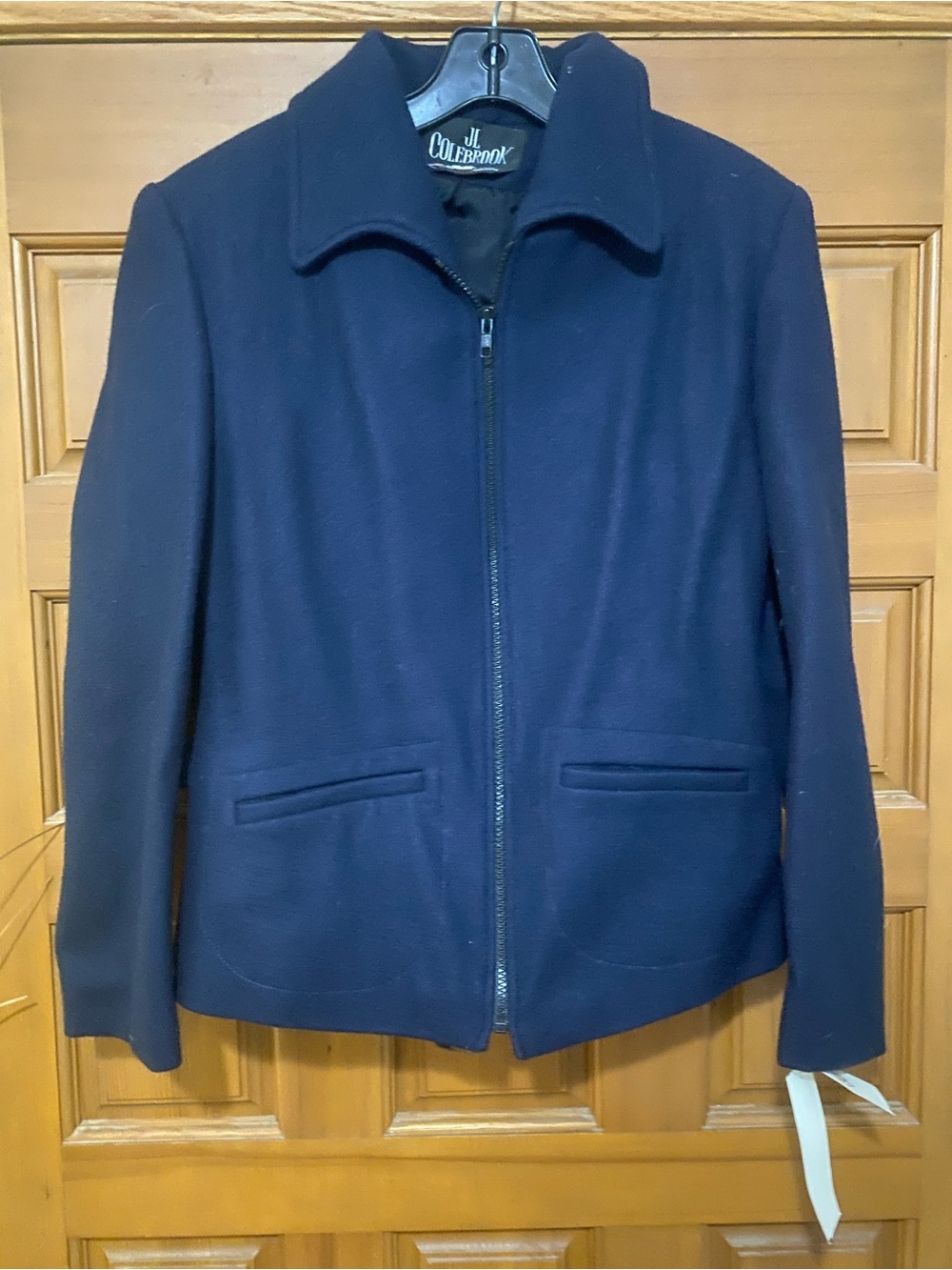 JJ Colebrook Women's Navy Zip-Up Pea Coat